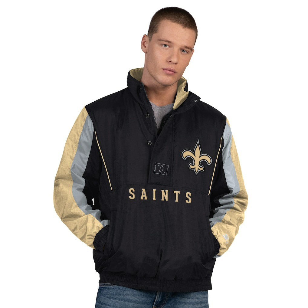 New Orleans Saints Starter Thursday Night Gridiron Half-Zip Jacket Black