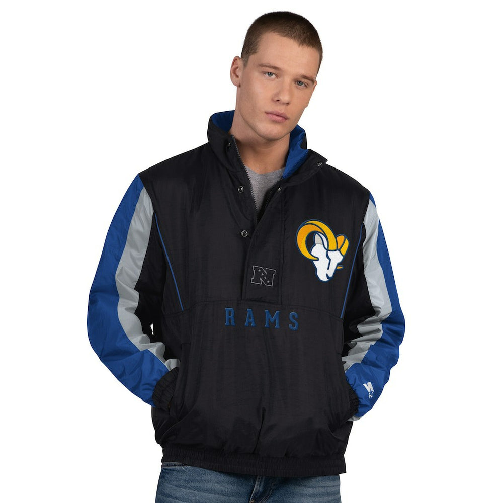 Los Angeles Rams Starter Thursday Night Gridiron Half-Zip Jacket Black