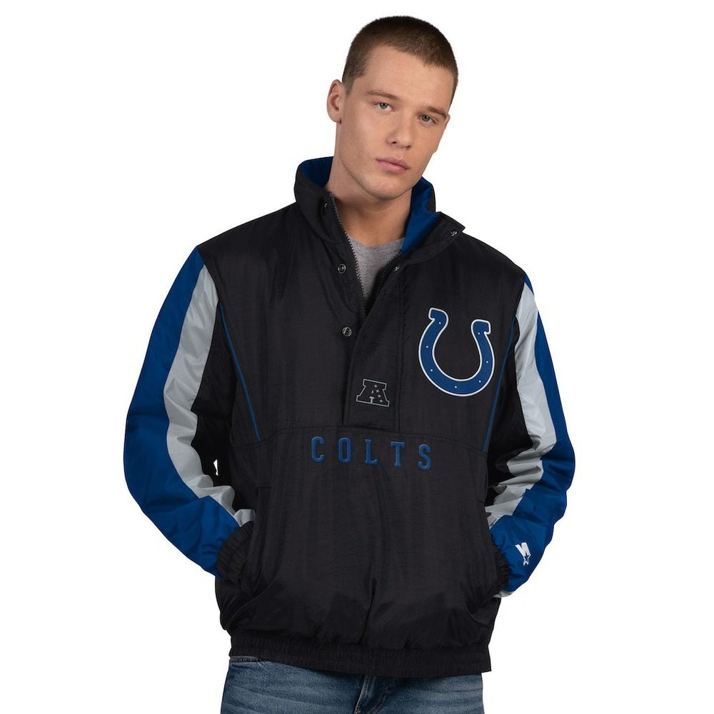 Indianapolis Colts Starter Thursday Night Gridiron Half-Zip Jacket Black