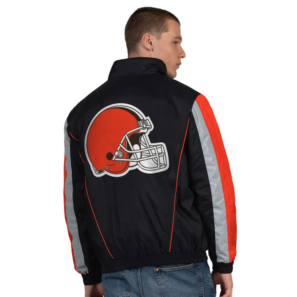 Cleveland Browns Starter Thursday Night Gridiron Half-Zip Jacket Black