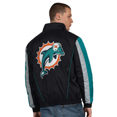 Miami Dolphins Starter Thursday Night Gridiron Vintage Logo Half-Zip Jacket Black