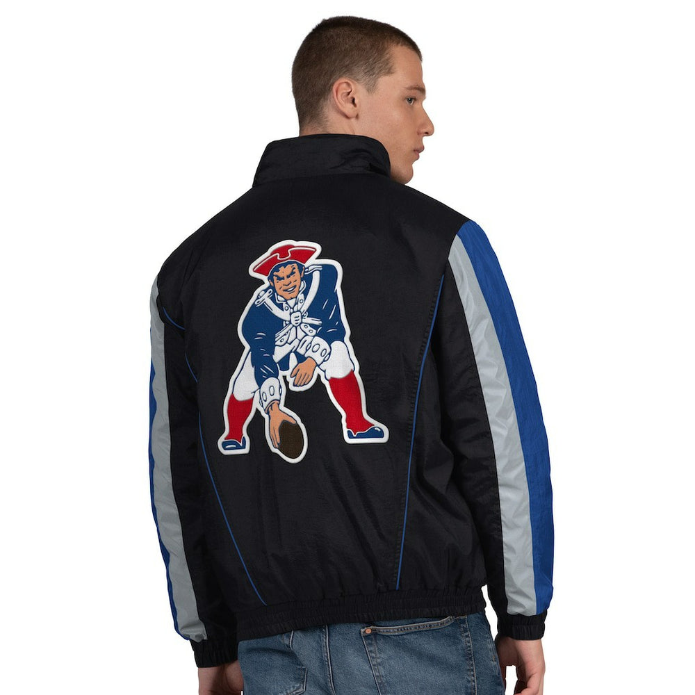 New England Patriots Starter Thursday Night Gridiron Vintage Logo Half-Zip Jacket Black