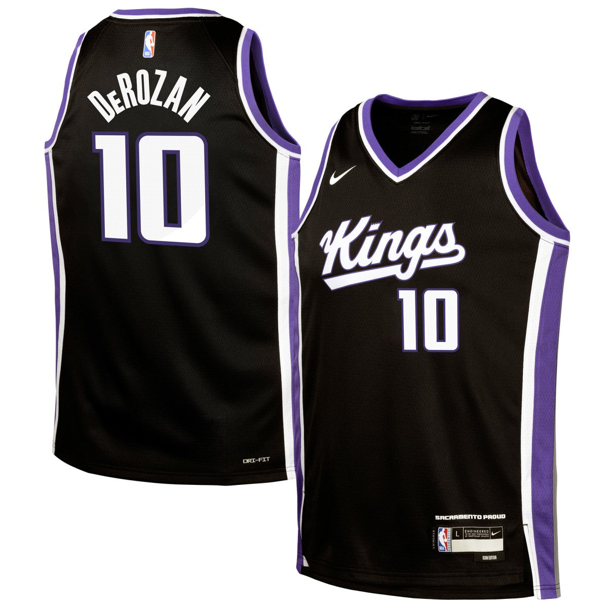 DeMar DeRozan Sacramento Kings Youth Swingman Jersey Icon Edition Black | Nike Near Me