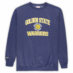 Golden State Warriors Hardwood Classics Big & Tall Crewneck Sweatshirt for sale Heather Royal | Mitchell & Ness