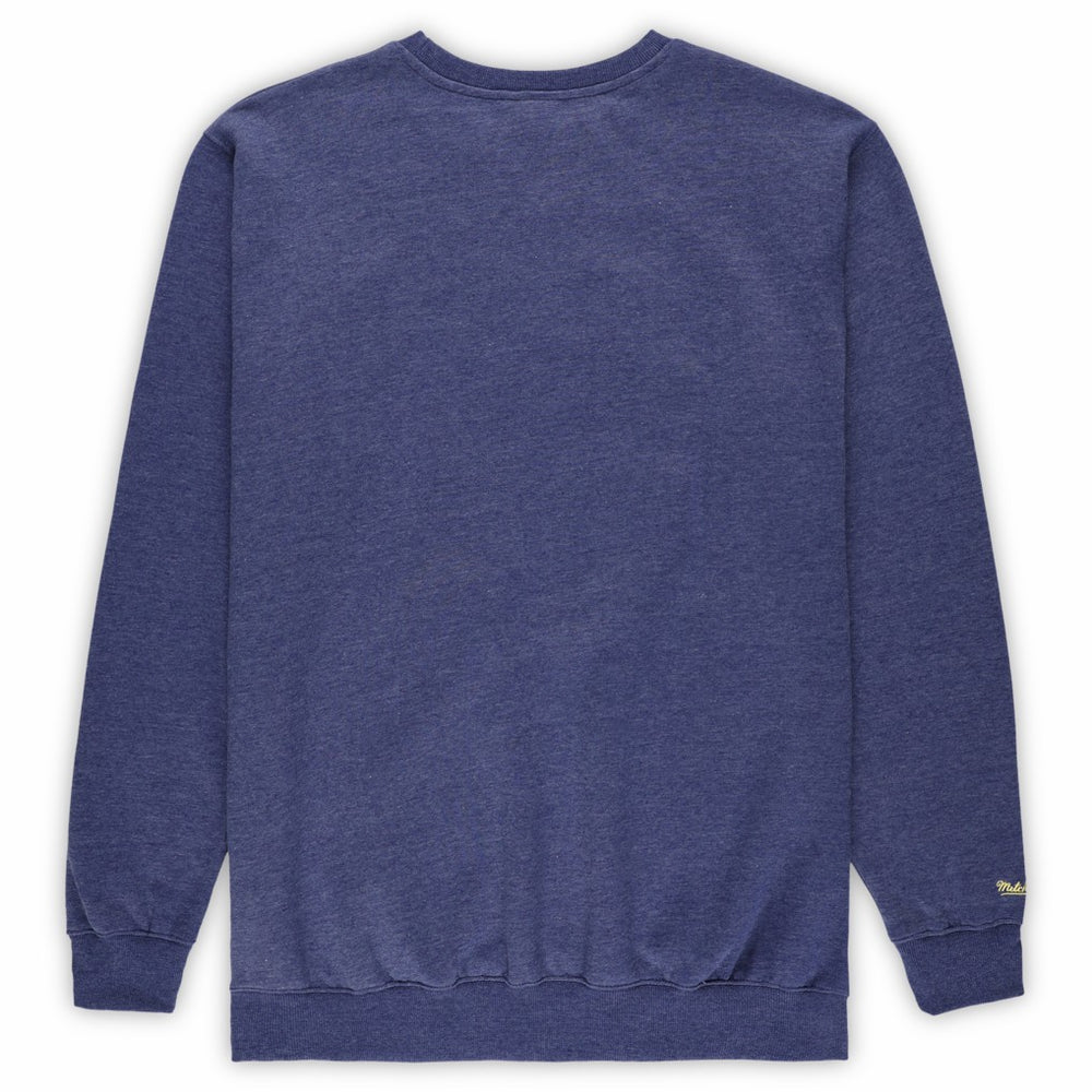 Golden State Warriors Hardwood Classics Big & Tall Crewneck Sweatshirt for sale Heather Royal | Mitchell & Ness