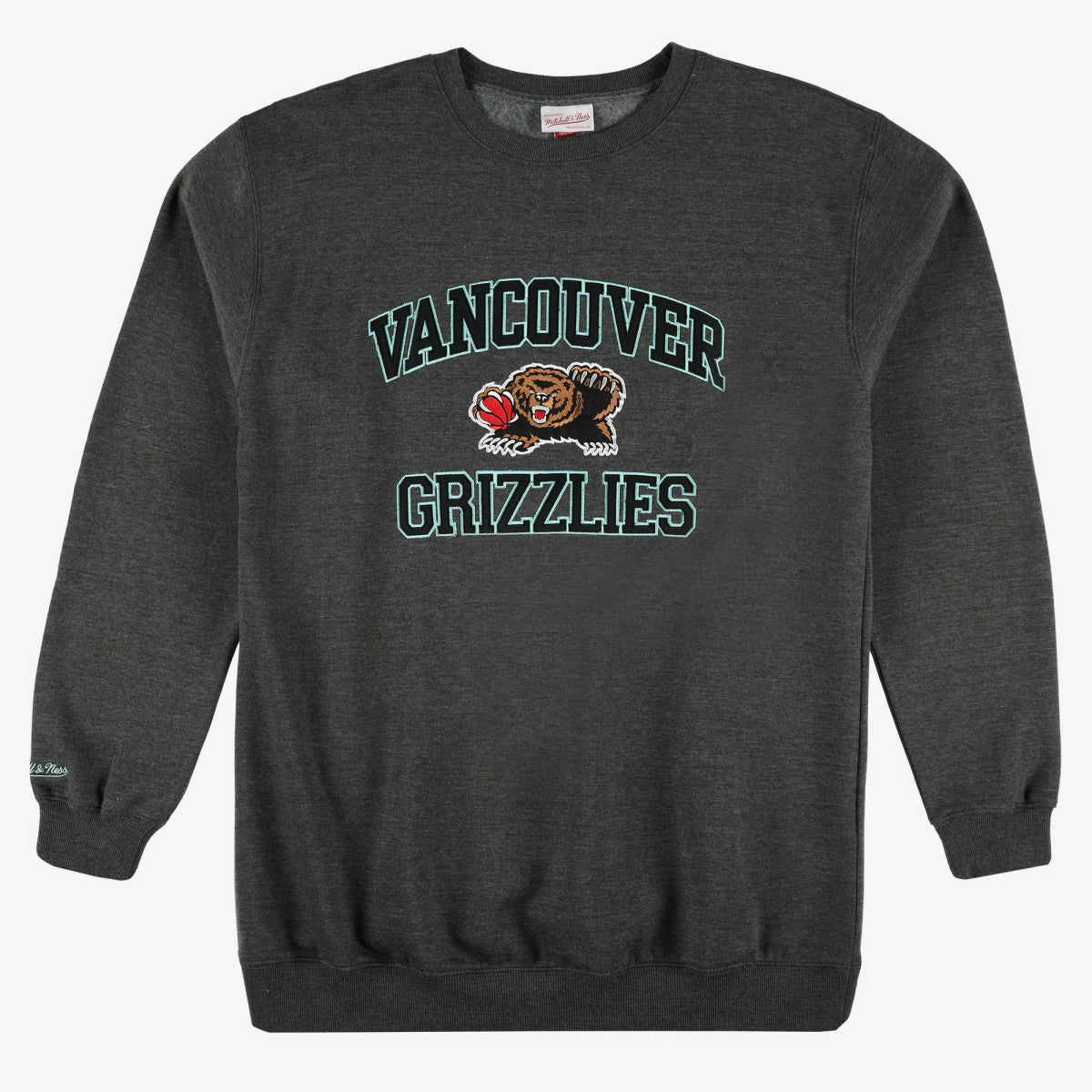 Memphis Grizzlies Hardwood Classics Big & Tall Crewneck Sweatshirt Heather Charcoal | Mitchell & Ness Near Me
