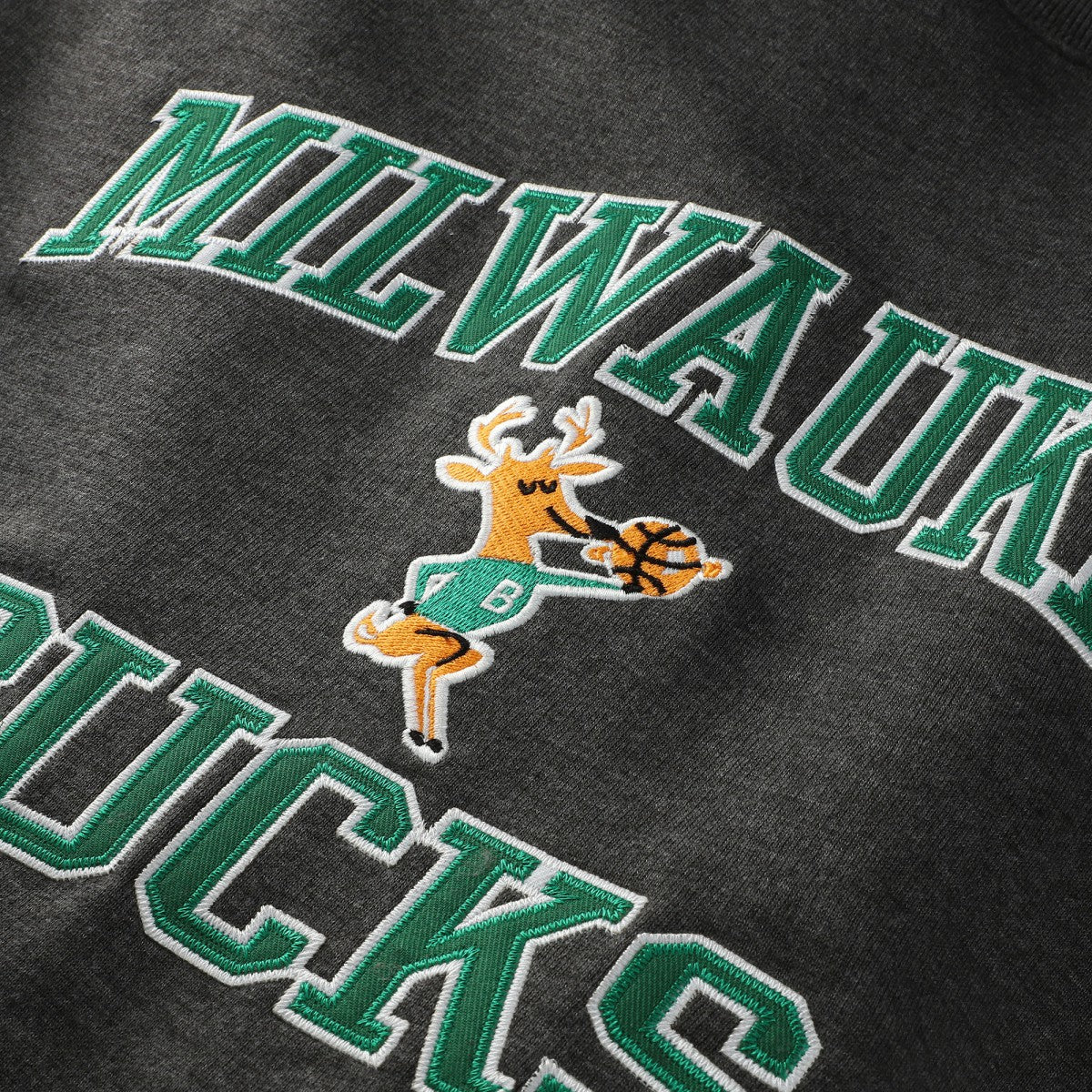 Milwaukee Bucks Hardwood Classics Big & Tall Crewneck Sweatshirt Heather Charcoal | Mitchell & Ness Near Me