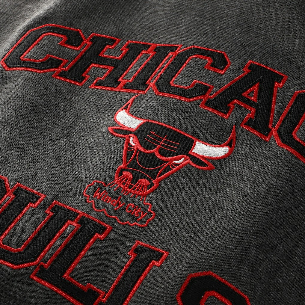 Chicago Bulls Hardwood Classics Big & Tall Crewneck Sweatshirt Heather Charcoal | Mitchell & Ness outlet