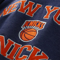 New York Knicks Hardwood Classics Big & Tall Crewneck Sweatshirt Heather Blue | Mitchell & Ness online