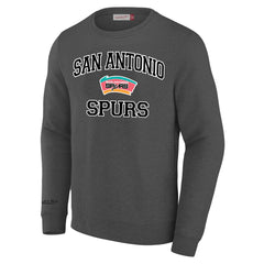 San Antonio Spurs Big & Tall Hardwood Classics Sweatshirt Heather Gray | Mitchell & Ness Lifestyle
