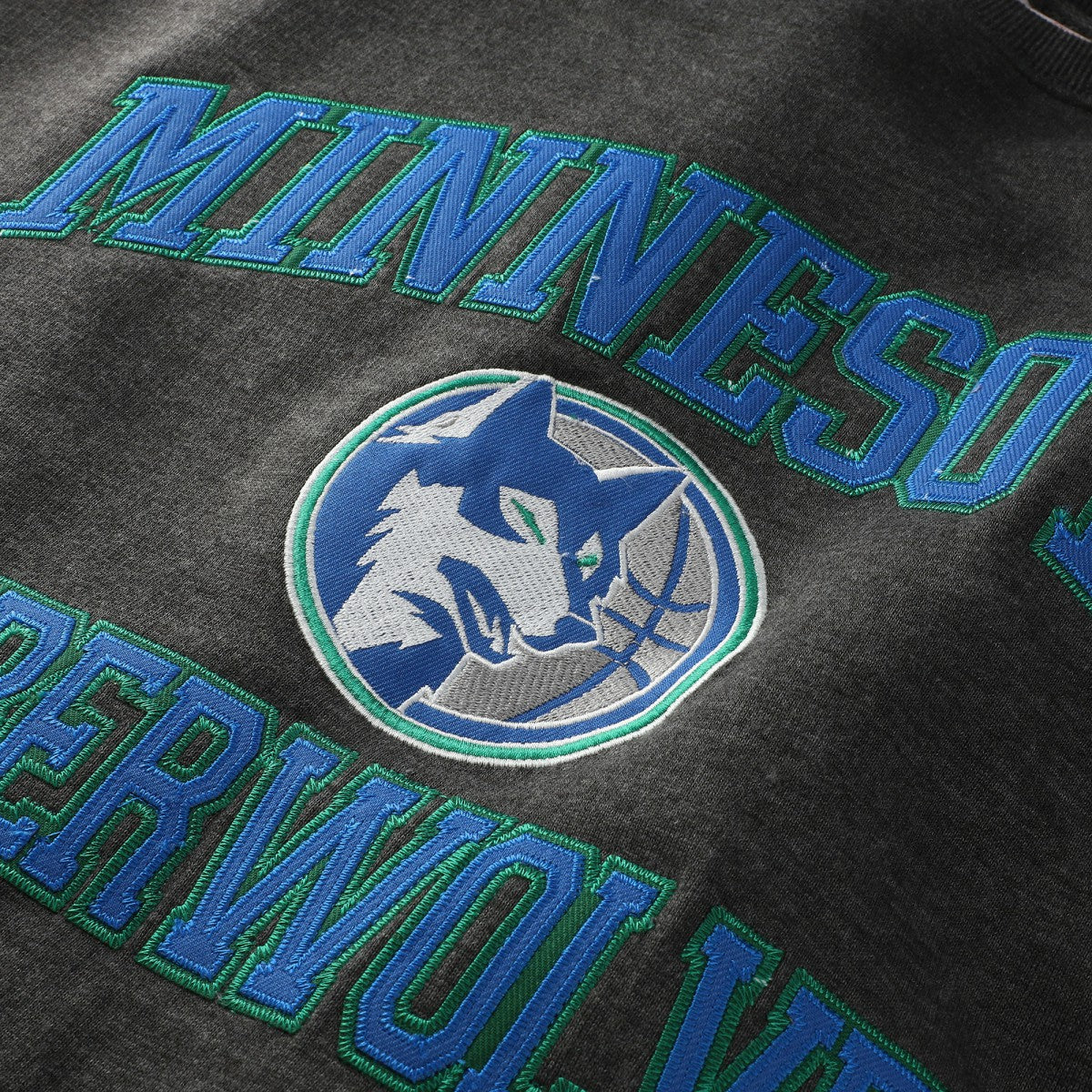 Minnesota Timberwolves Hardwood Classics Big & Tall Crewneck Sweatshirt Heather Charcoal | Mitchell & Ness outlet