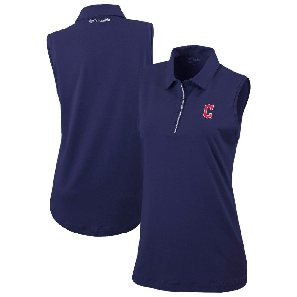 Cleveland Guardians Columbia Women's Tend The Ball Sleeveless Polo - Navy - Columbia Discount