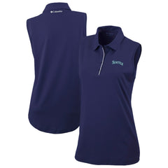 Seattle Mariners Columbia Women's Tend The Ball Sleeveless Polo - Navy - Columbia Online