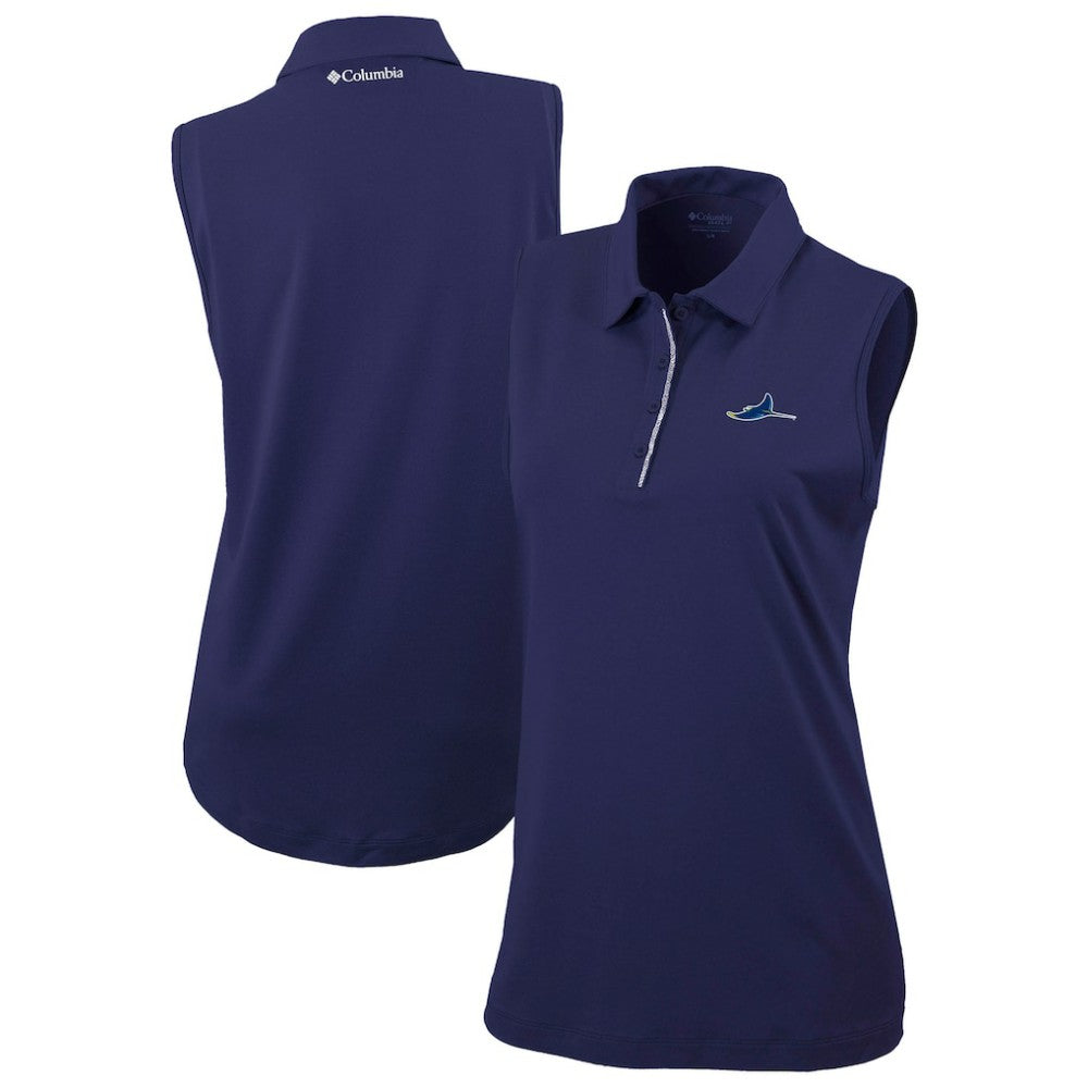 Tampa Bay Rays Columbia Women's Tend The Ball Sleeveless Polo - Navy - Columbia Discount