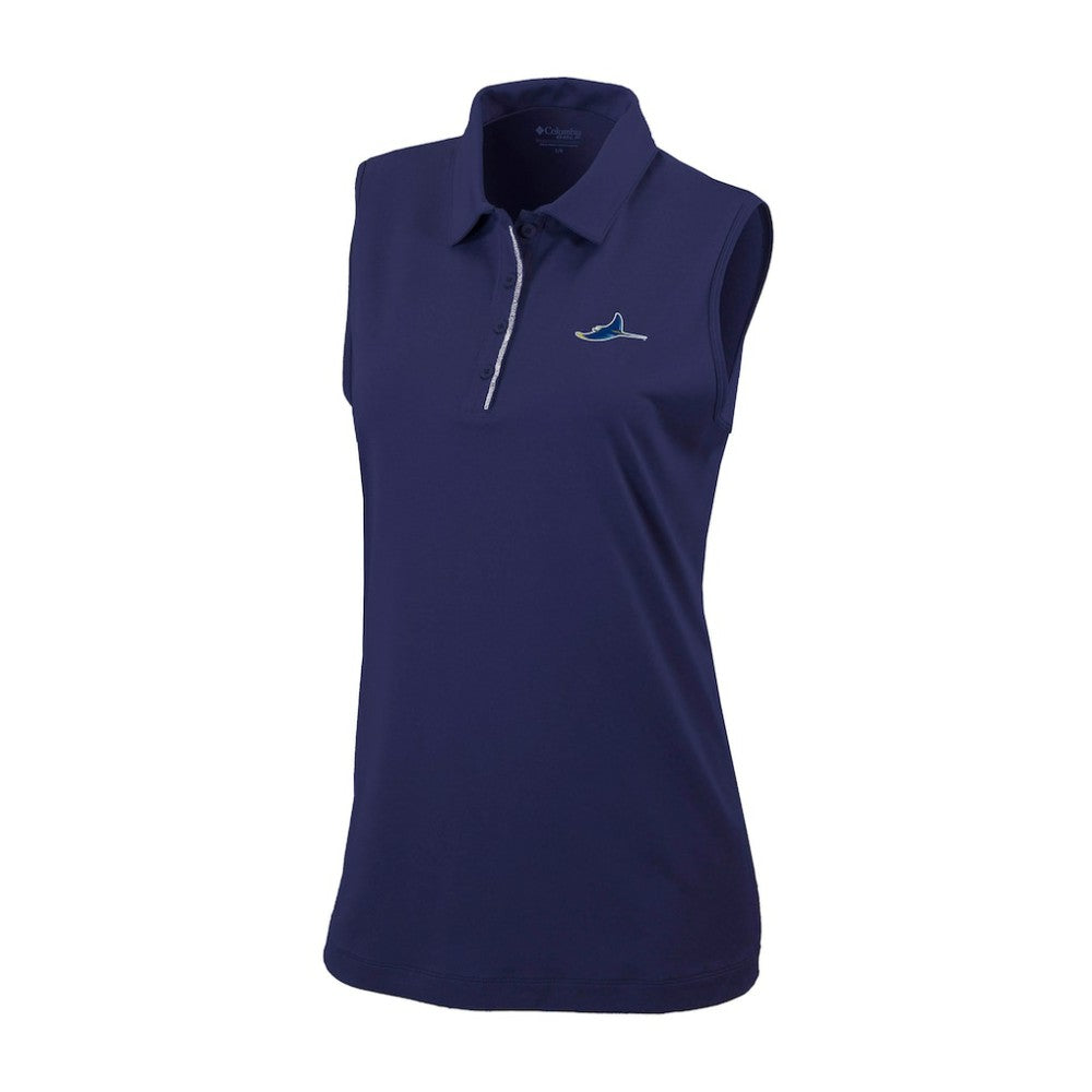 Tampa Bay Rays Columbia Women's Tend The Ball Sleeveless Polo - Navy - Columbia Discount