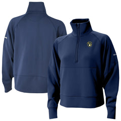 Milwaukee Brewers Columbia Women's Wickhams Hills Raglan Omni-Wick Quarter-Zip Pullover - Navy - Columbia Sale