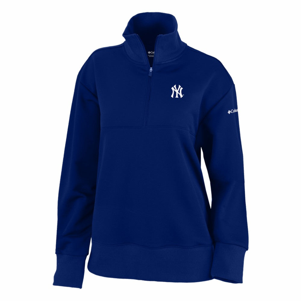 New York Yankees Columbia Women's Birchwood Hills Quarter-Zip Pullover - Navy - Columbia Discount
