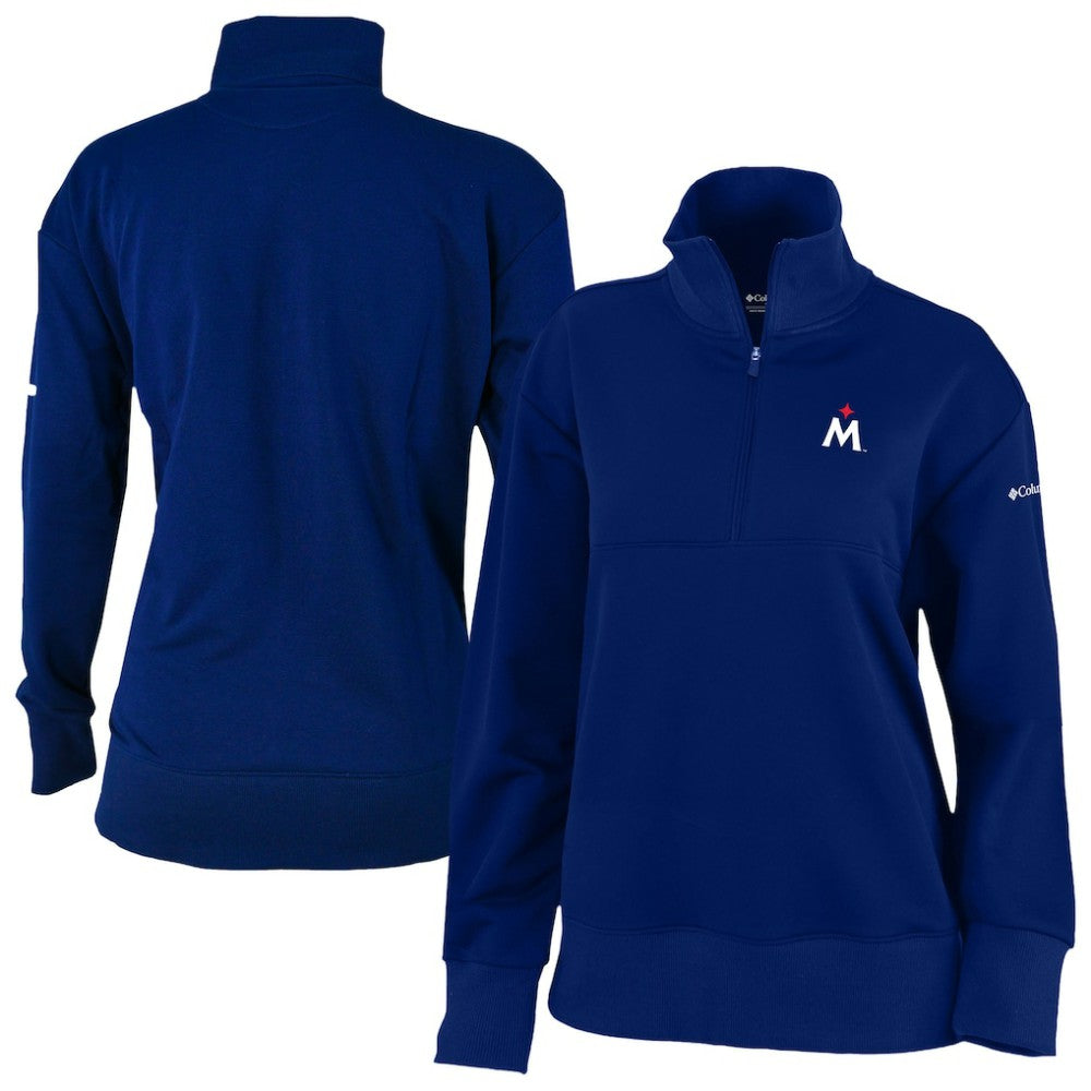 Minnesota Twins Columbia Women's Birchwood Hills Quarter-Zip Pullover - Navy - Columbia Discount