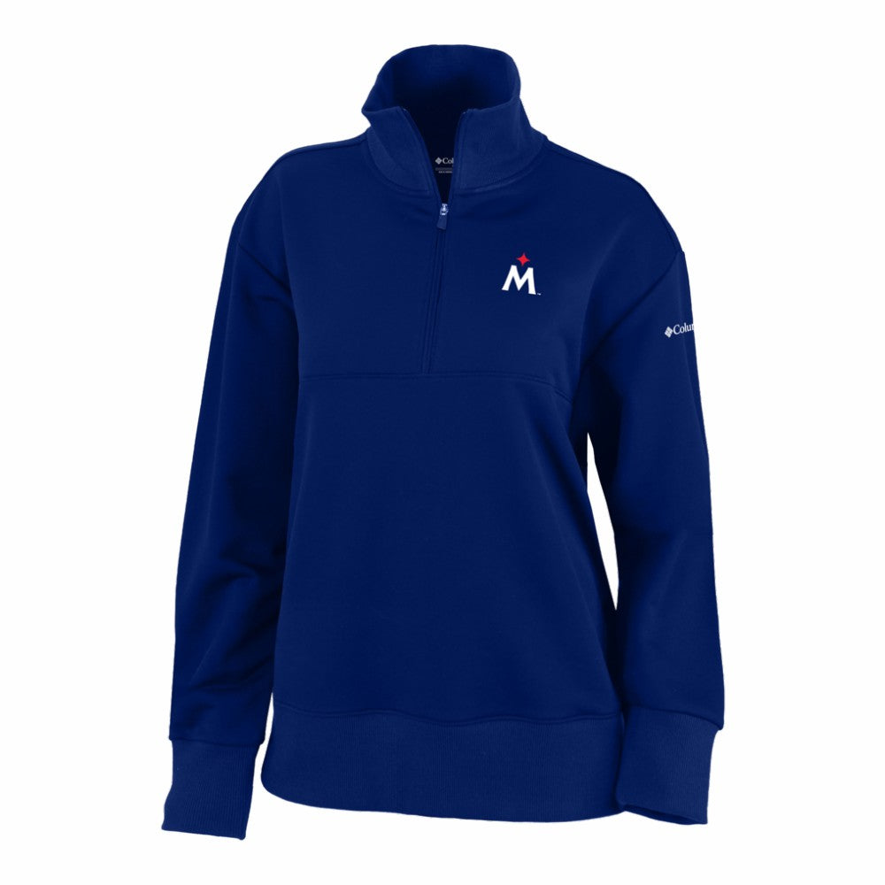 Minnesota Twins Columbia Women's Birchwood Hills Quarter-Zip Pullover - Navy - Columbia Discount