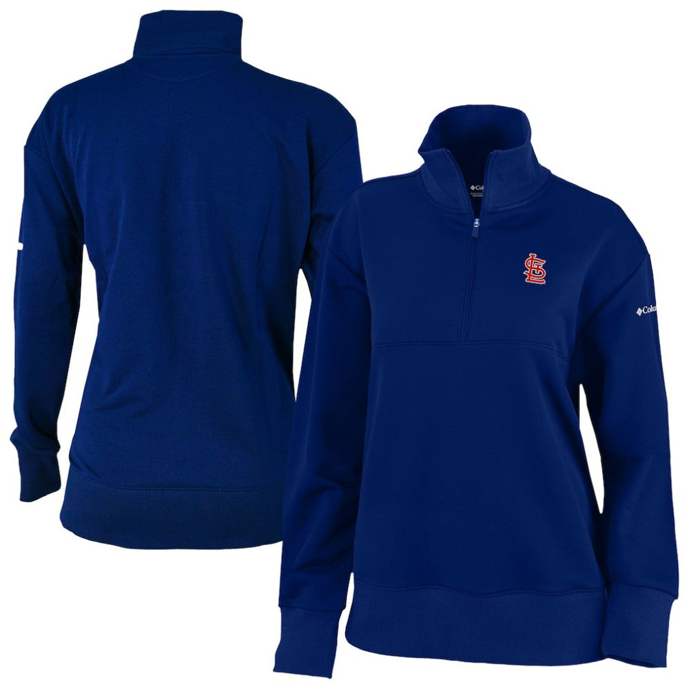 St. Louis Cardinals Columbia Women's Birchwood Hills Quarter-Zip Pullover - Navy - Columbia Discount