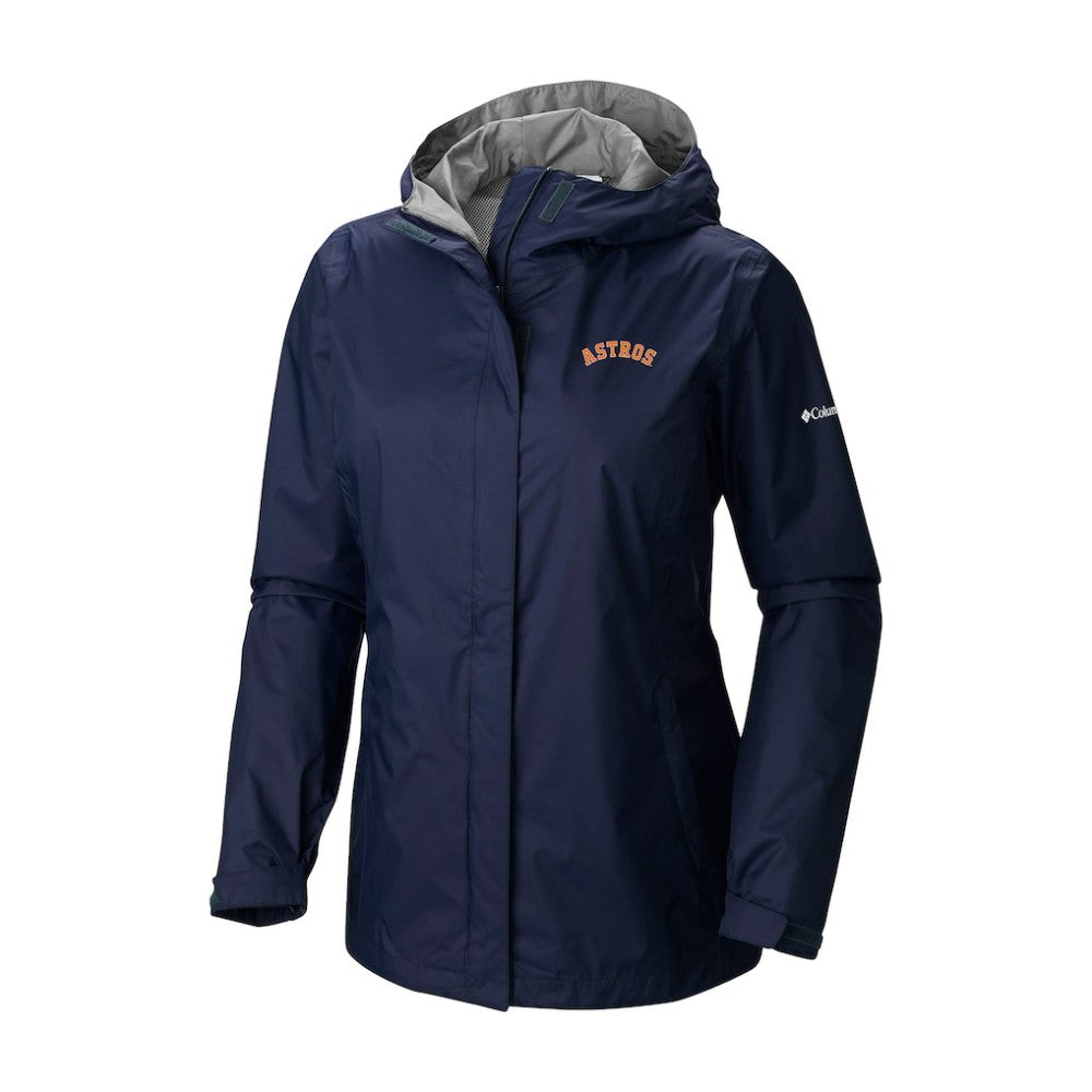 Houston Astros Columbia Women's Arcadia II Omni-Tech Full-Zip Hoodie Rain Jacket - Navy - Columbia Online