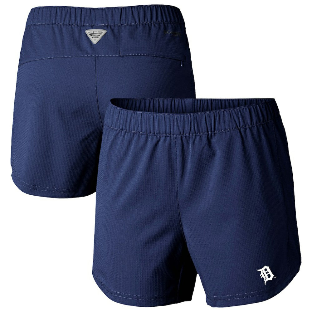 Detroit Tigers Columbia Women's Tamiami Pull-On Shorts - Navy - Columbia on Sale