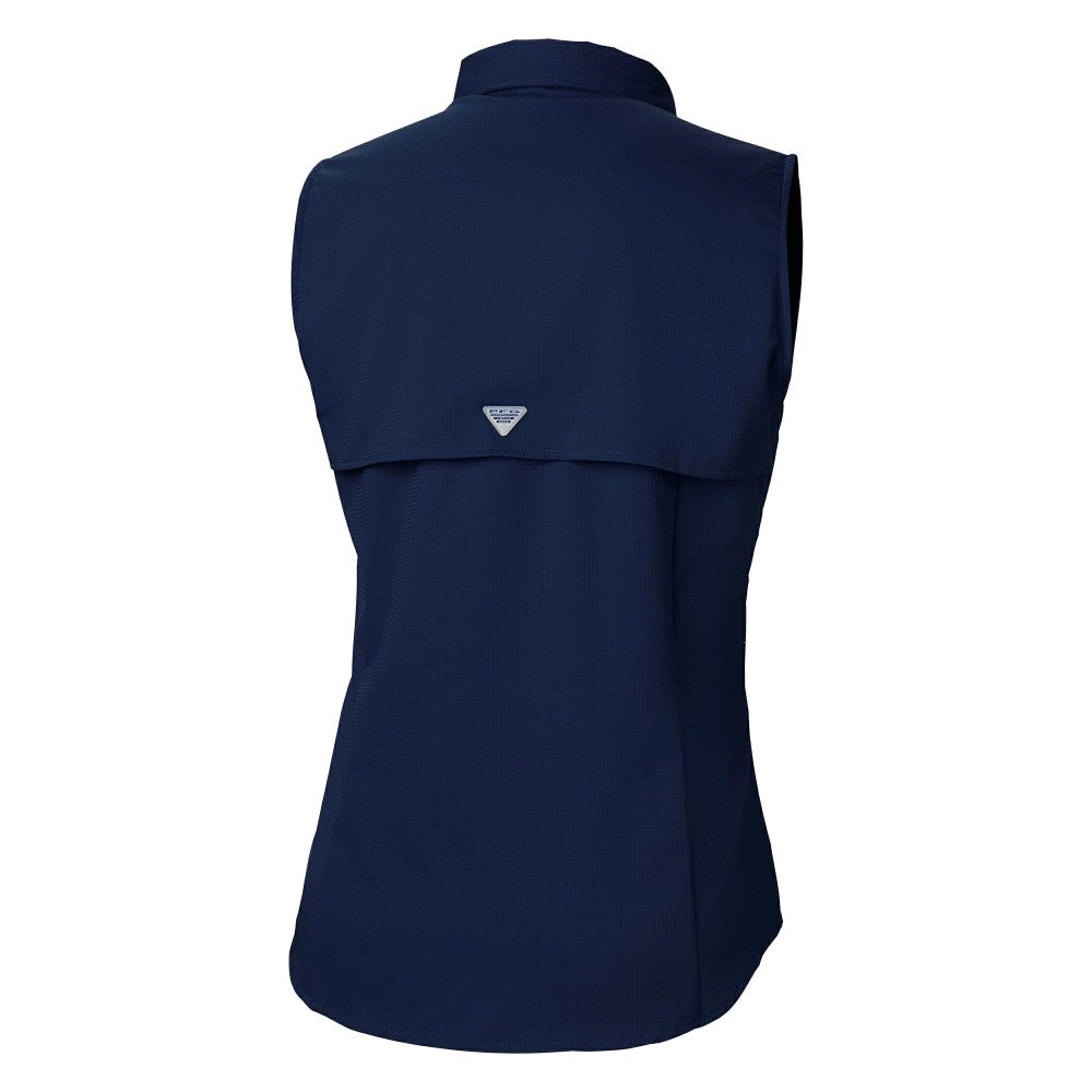 Cleveland Guardians Columbia Women's Tamiami Sleeveless Shirt - Navy - Columbia Online