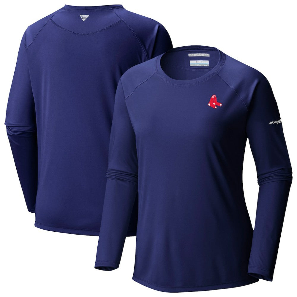 Boston Red Sox Columbia Tidal Tee II Long Sleeve T-Shirt - Navy - Columbia on Sale