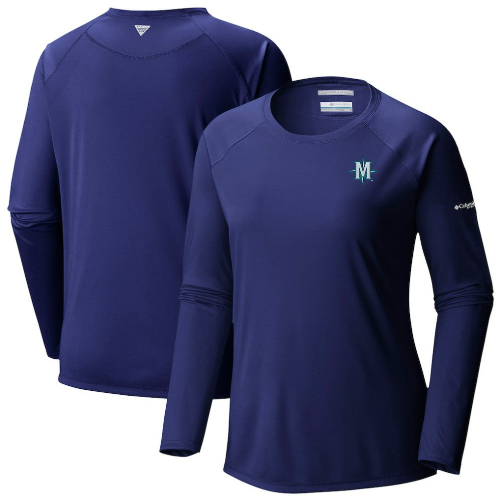 Seattle Mariners Columbia Tidal Tee II Long Sleeve T-Shirt - Navy - Columbia on Sale