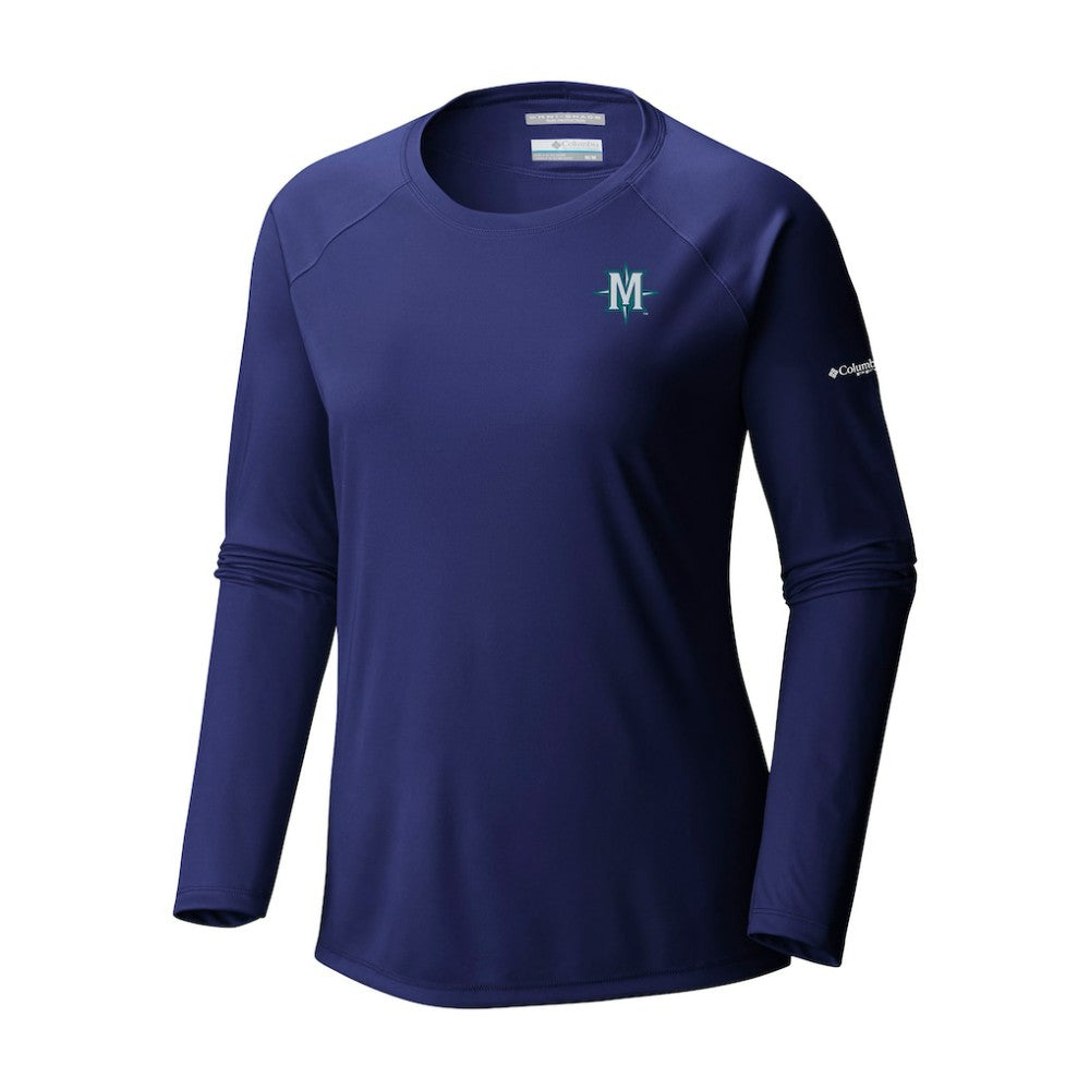 Seattle Mariners Columbia Tidal Tee II Long Sleeve T-Shirt - Navy - Columbia on Sale
