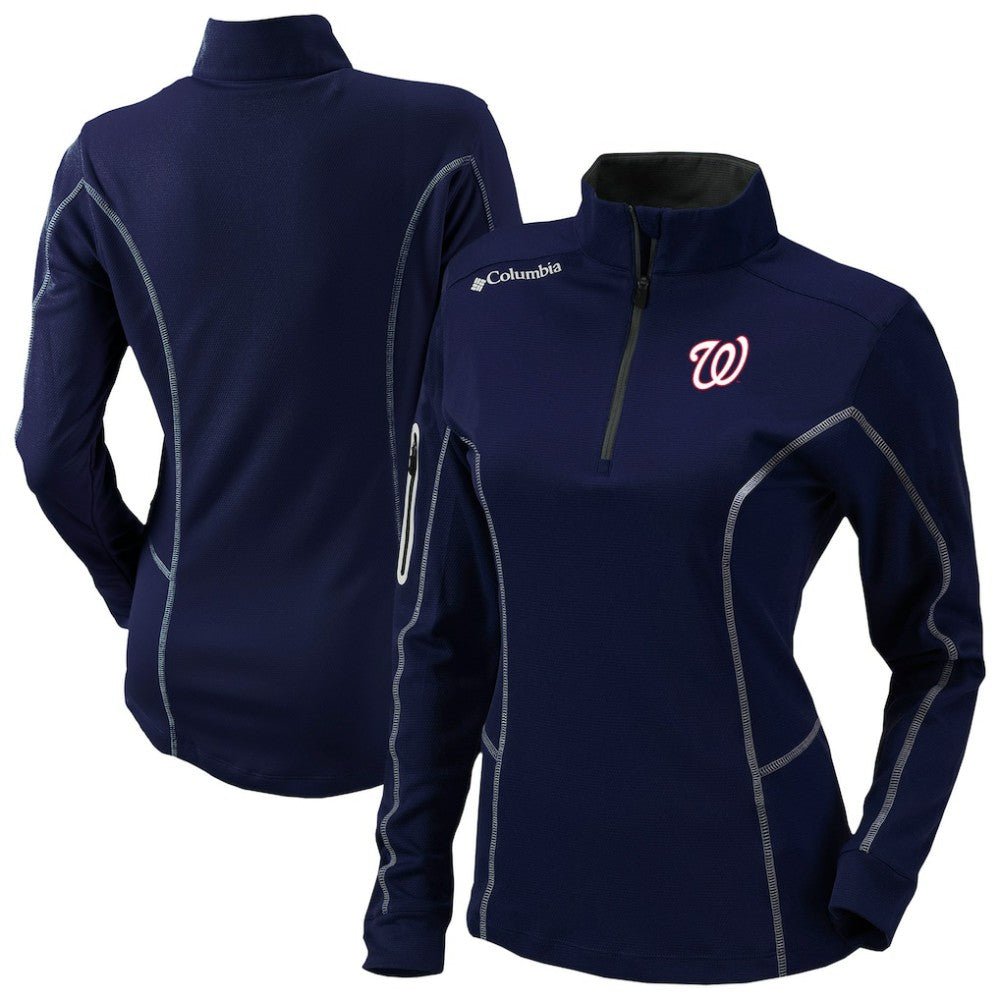 Washington Nationals Columbia Shotgun Quarter-Zip Top - Navy - Columbia Online