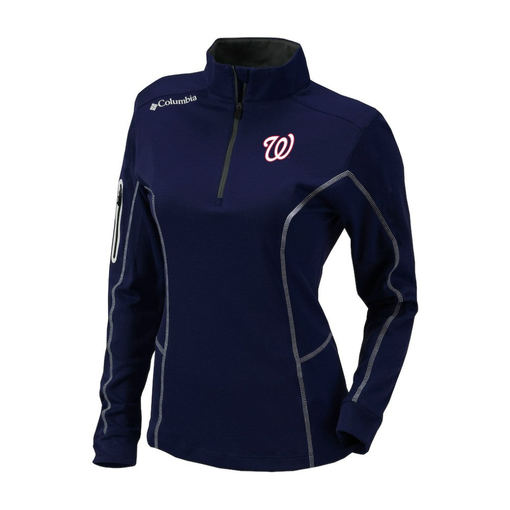 Washington Nationals Columbia Shotgun Quarter-Zip Top - Navy - Columbia Online