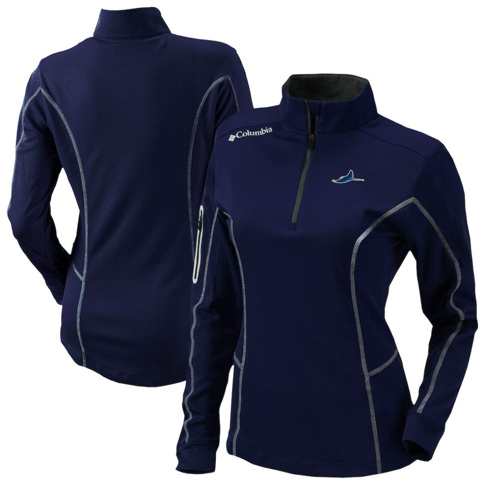 Tampa Bay Rays Columbia Shotgun Quarter-Zip Top - Navy - Columbia Lifestyle