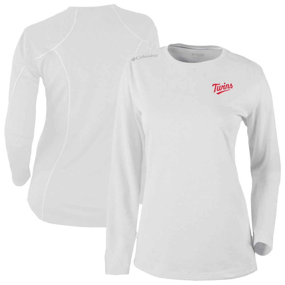 Minnesota Twins Columbia Shotgun Long Sleeve T-Shirt - White - Columbia Discount