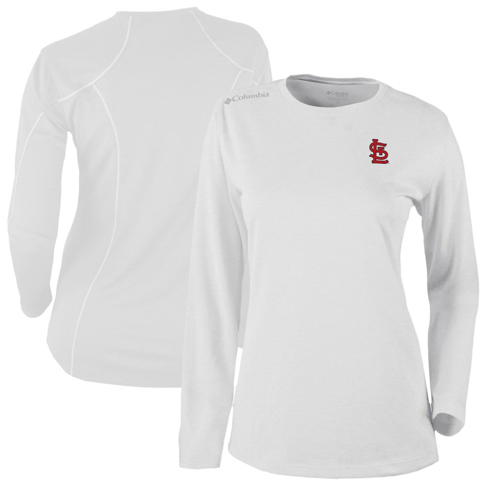 St. Louis Cardinals Columbia Shotgun Long Sleeve T-Shirt - White - Columbia Lifestyle