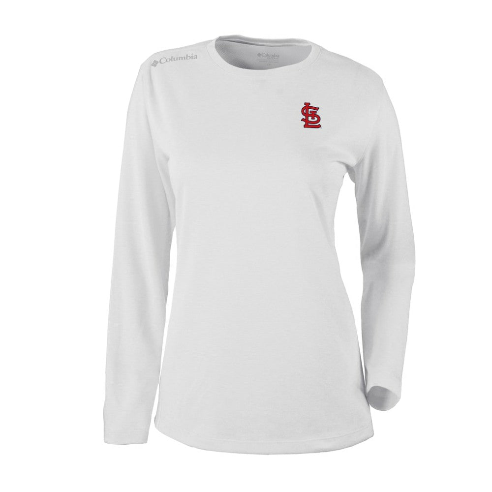 St. Louis Cardinals Columbia Shotgun Long Sleeve T-Shirt - White - Columbia Lifestyle