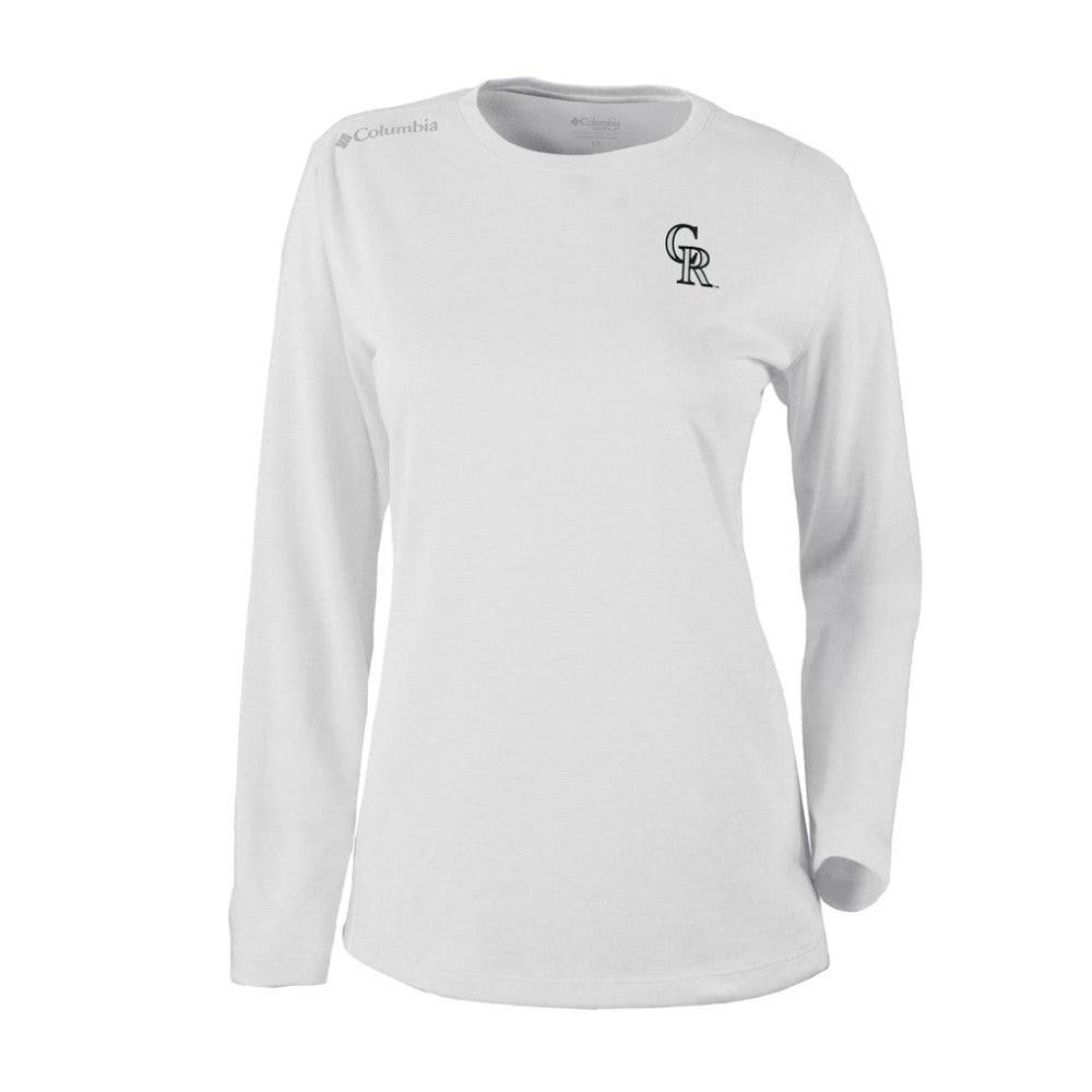Colorado Rockies Columbia Shotgun Long Sleeve T-Shirt - White - Columbia Lifestyle