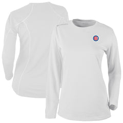 Chicago Cubs Columbia Shotgun Long Sleeve T-Shirt - White - Columbia Discount