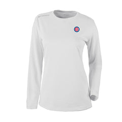 Chicago Cubs Columbia Shotgun Long Sleeve T-Shirt - White - Columbia Discount