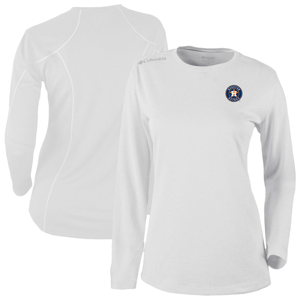 Houston Astros Columbia Shotgun Long Sleeve T-Shirt - White - Columbia Discount