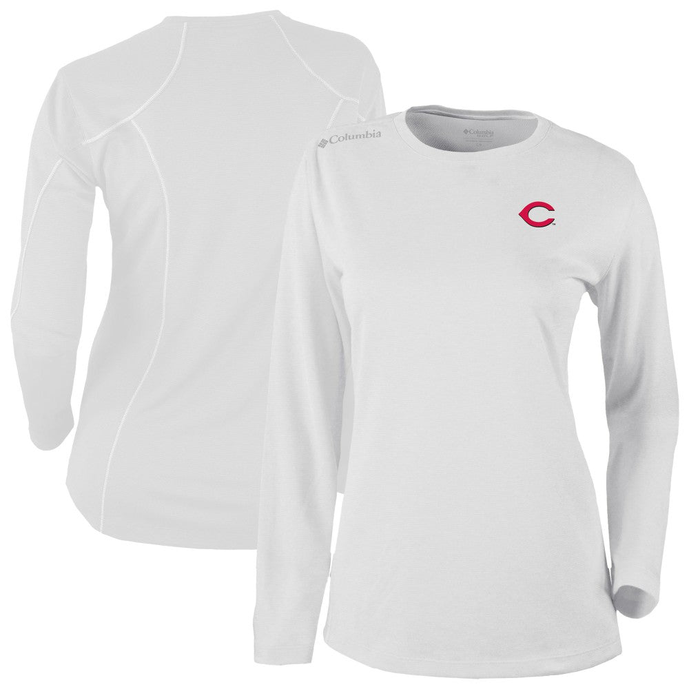 Cincinnati Reds Columbia Shotgun Long Sleeve T-Shirt - White - Columbia Sale