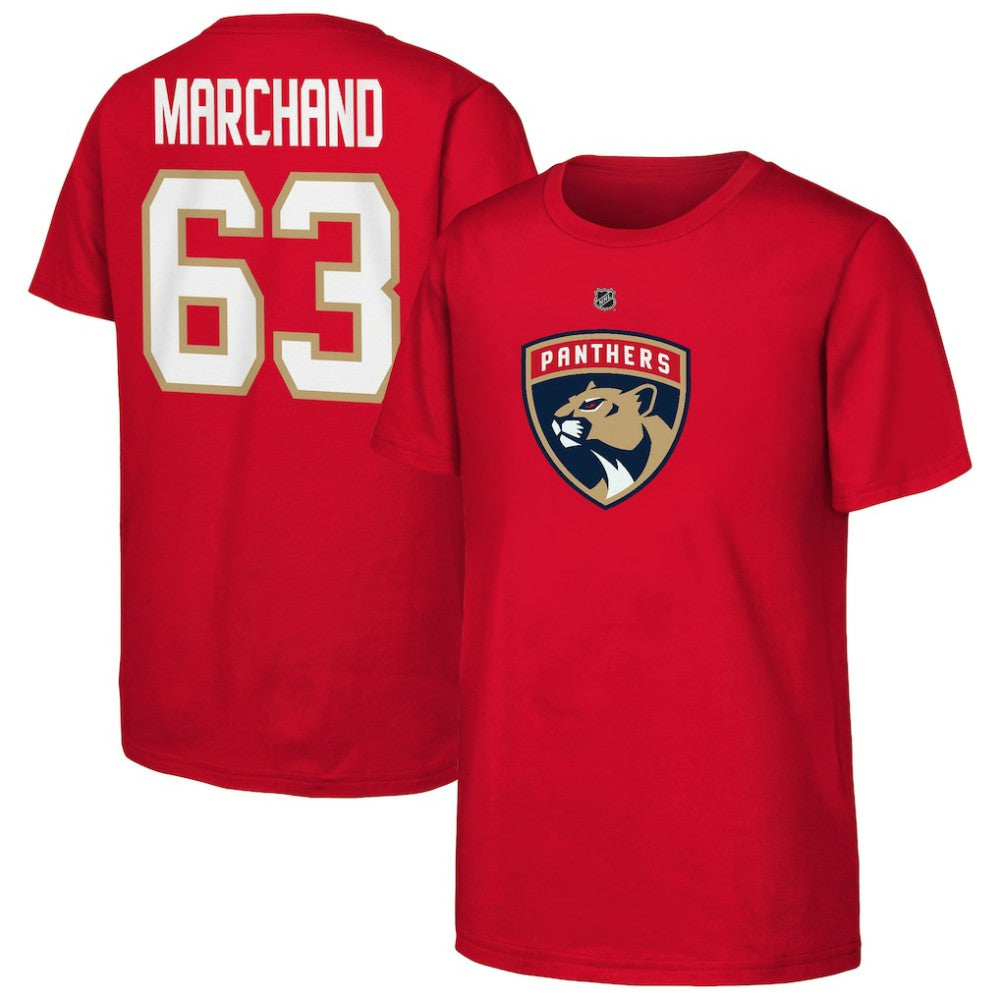 Brad Marchand Florida Panthers Youth Player Name & Number T-Shirt - Red - NHL 203061543