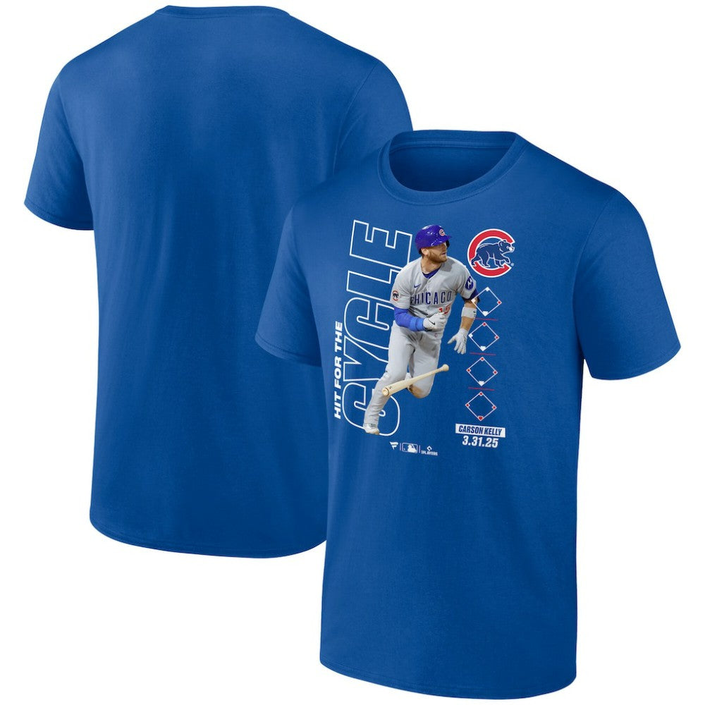 Carson Kelly Chicago Cubs Hit For The Cycle T-Shirt - Royal - MLB Sale