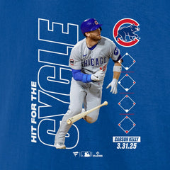 Carson Kelly Chicago Cubs Hit For The Cycle T-Shirt - Royal - MLB Sale