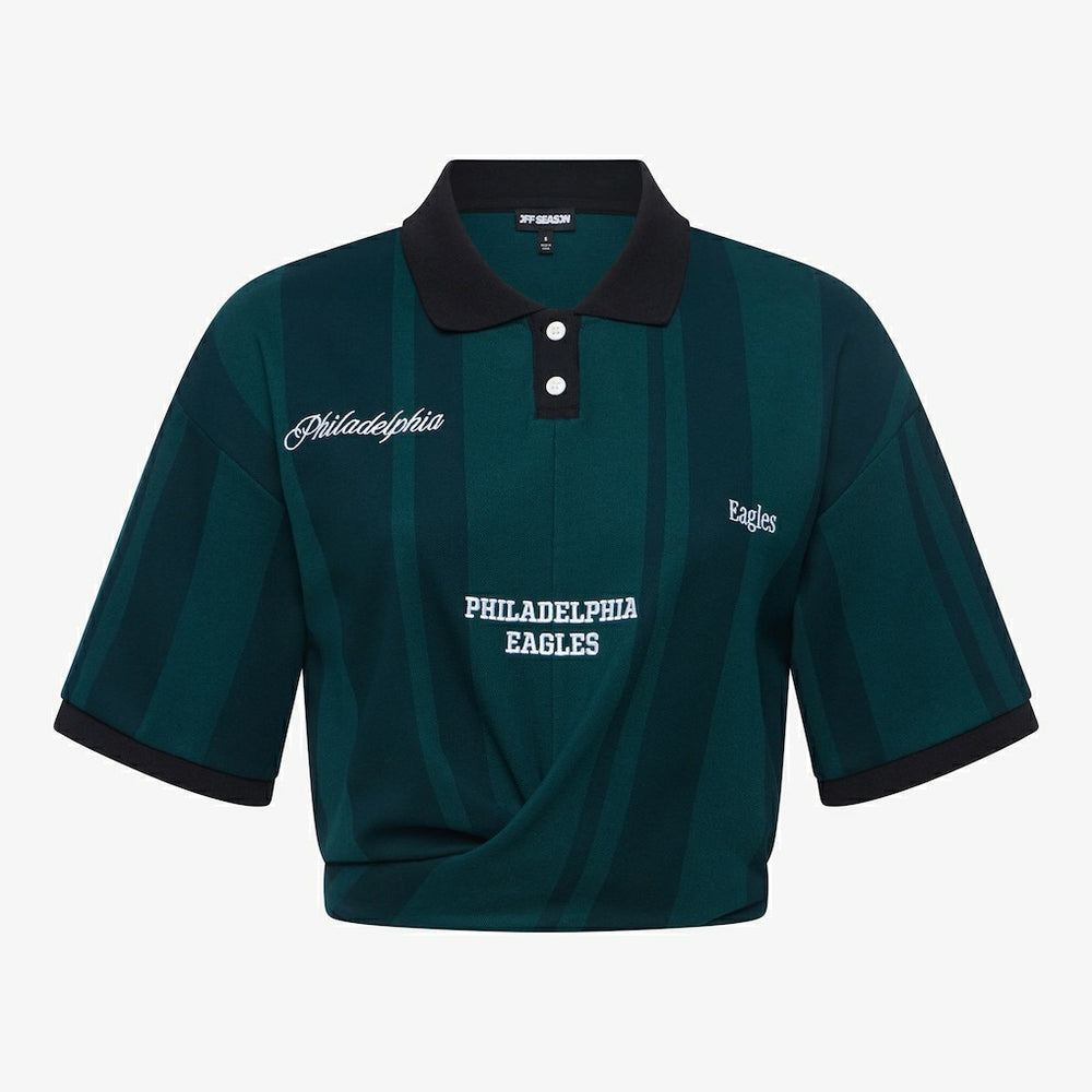 Philadelphia Eagles Off Season Women's Rugby T-Shirt Midnight Green