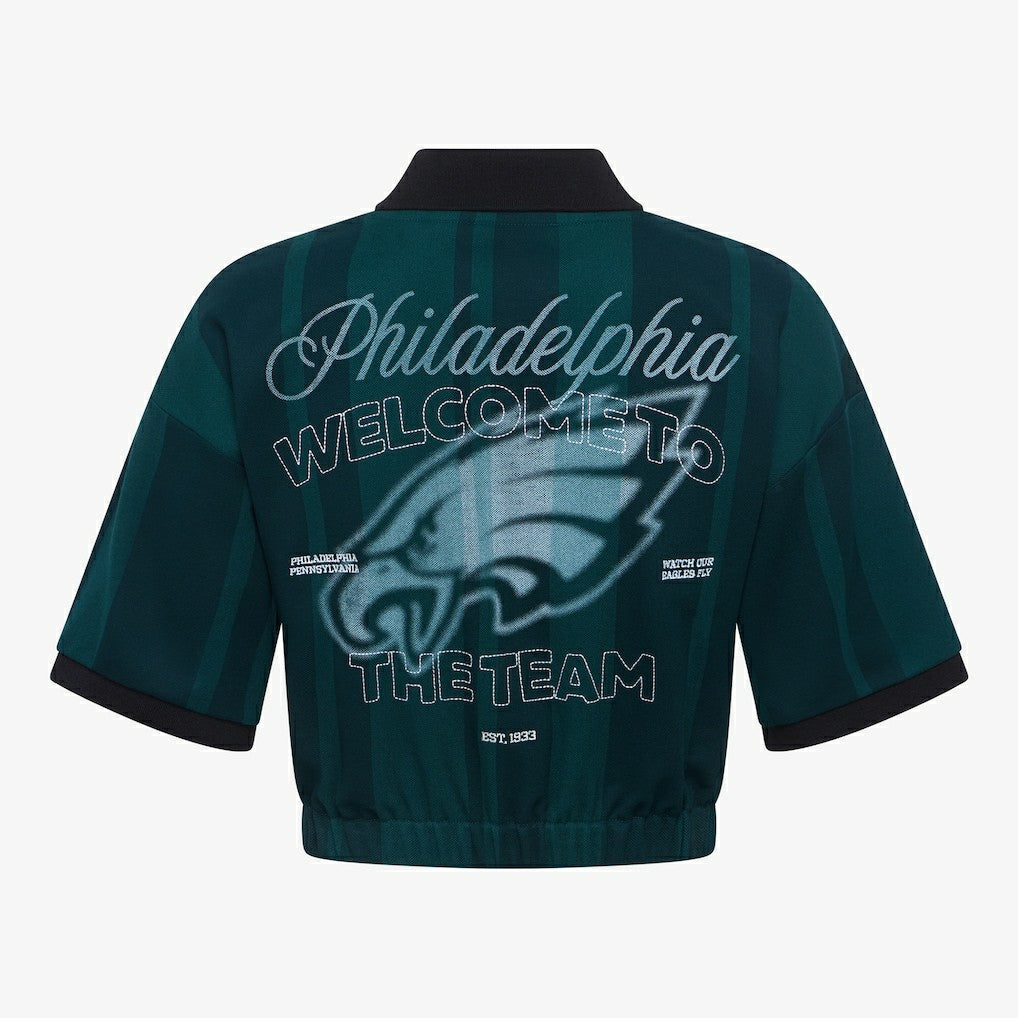 Philadelphia Eagles Off Season Women's Rugby T-Shirt Midnight Green