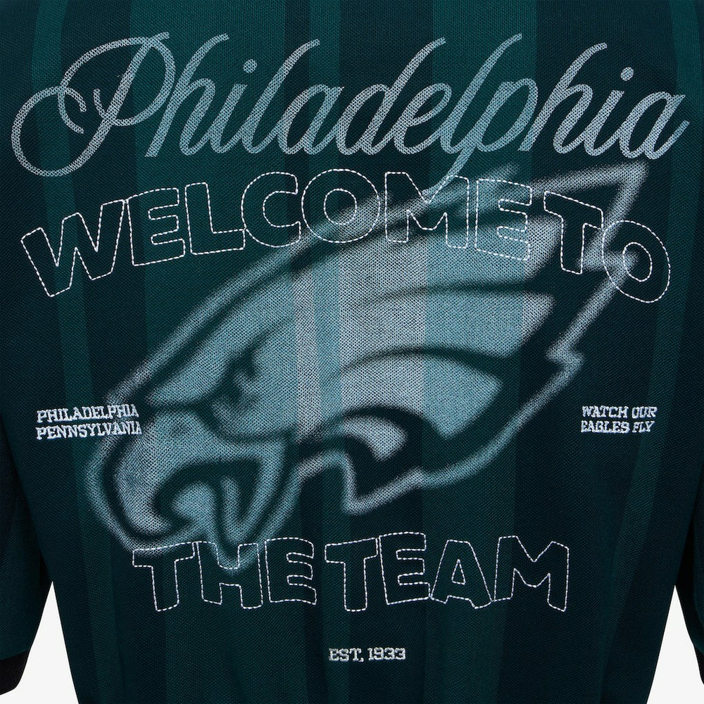 Philadelphia Eagles Off Season Women's Rugby T-Shirt Midnight Green
