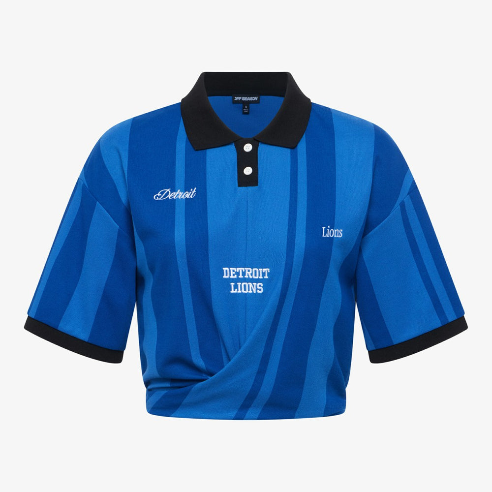 Detroit Lions Off Season Women's Rugby T-Shirt Blue