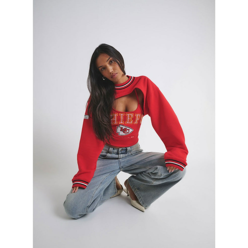 Kansas City Chiefs Off Season Women's Fleece Shrug Cami Red