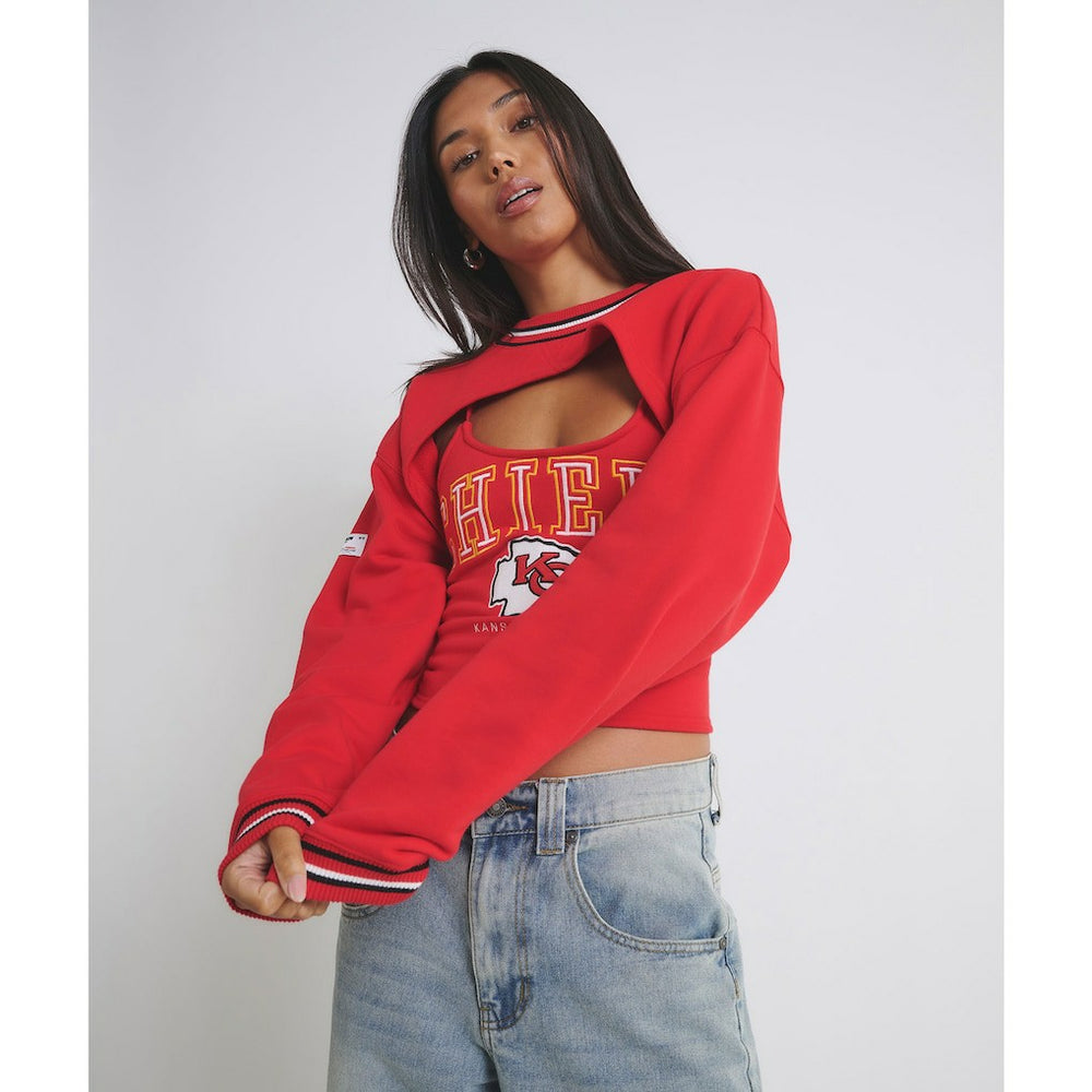Kansas City Chiefs Off Season Women's Fleece Shrug Cami Red